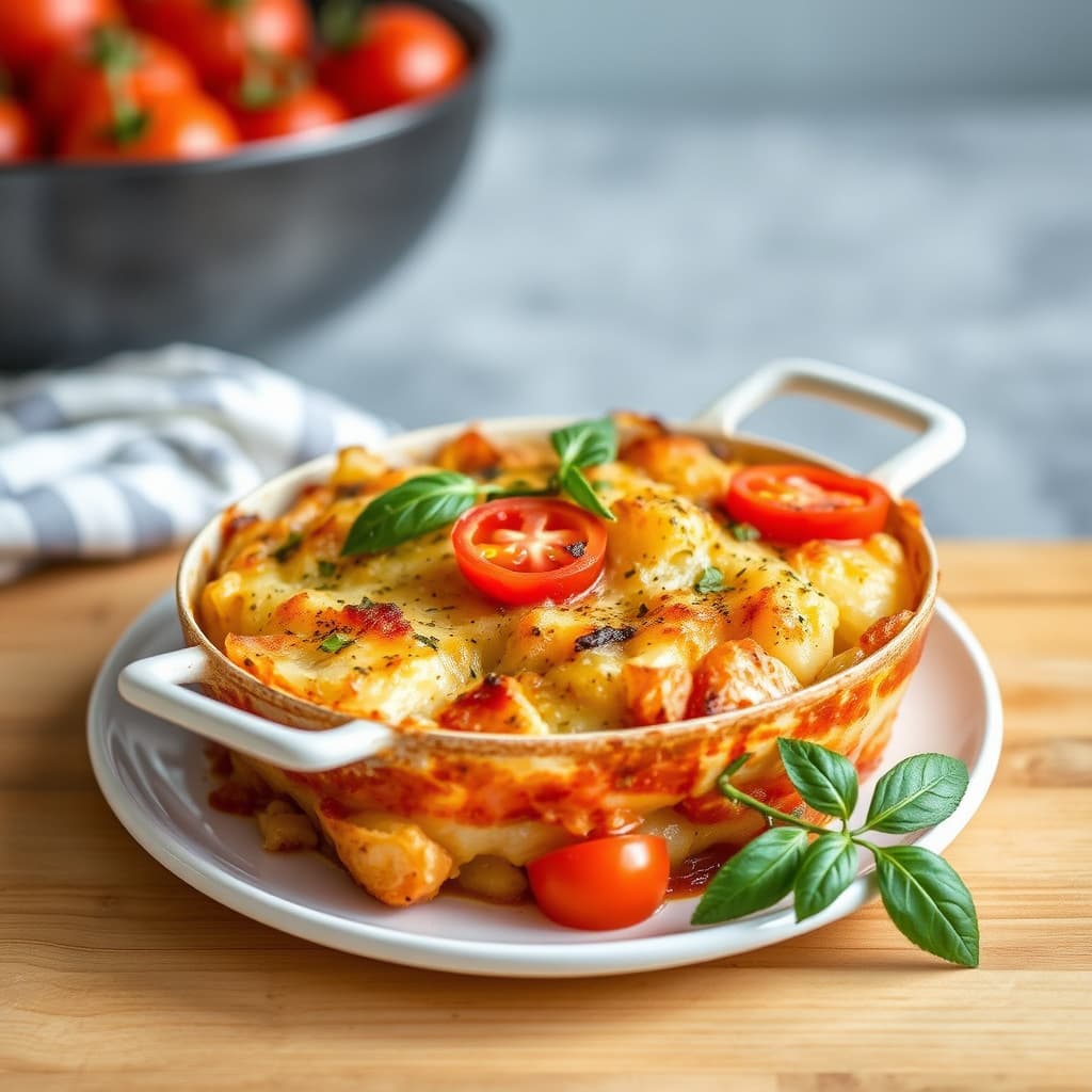 Potet- og tomatgrateng