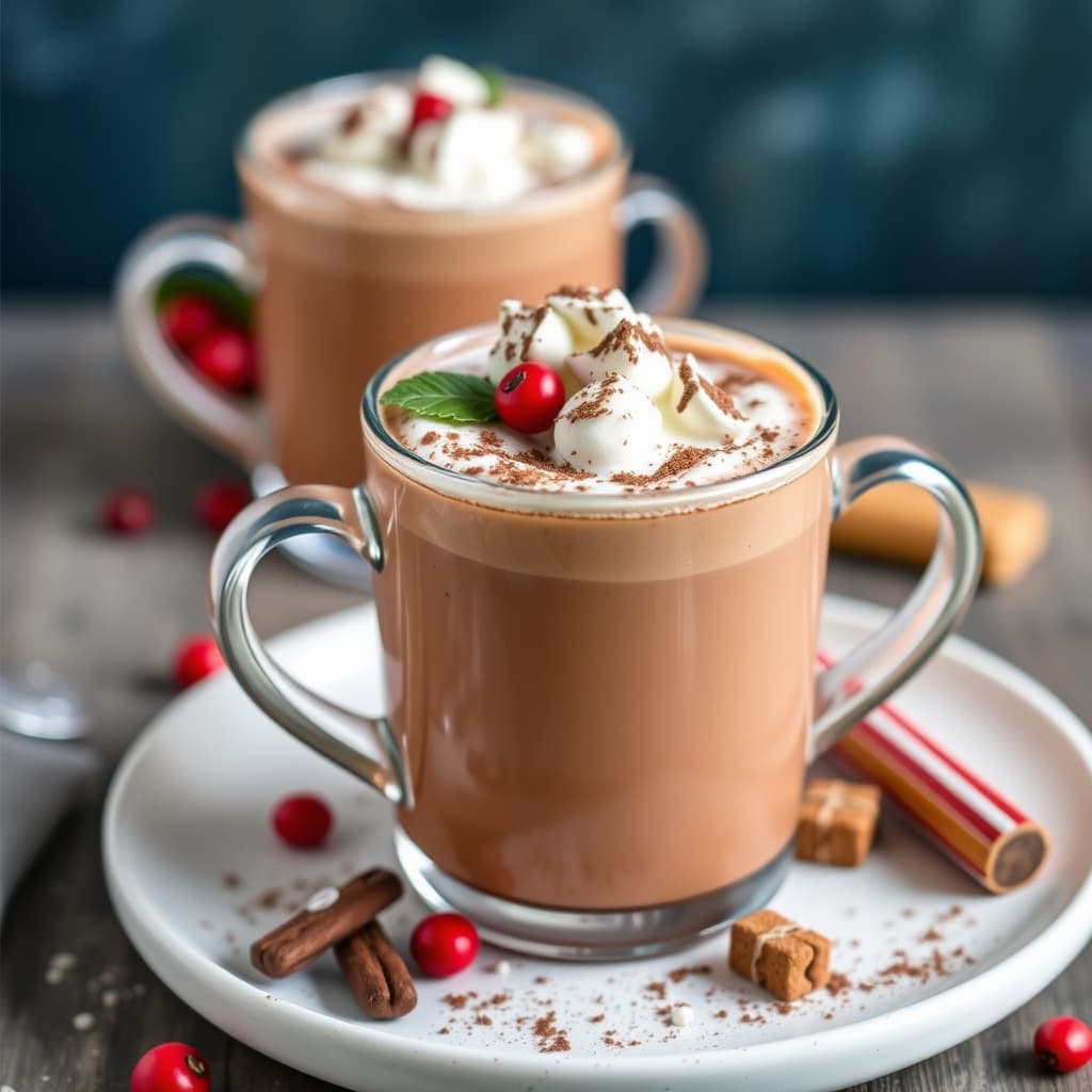 Pyntet varm sjokolade
