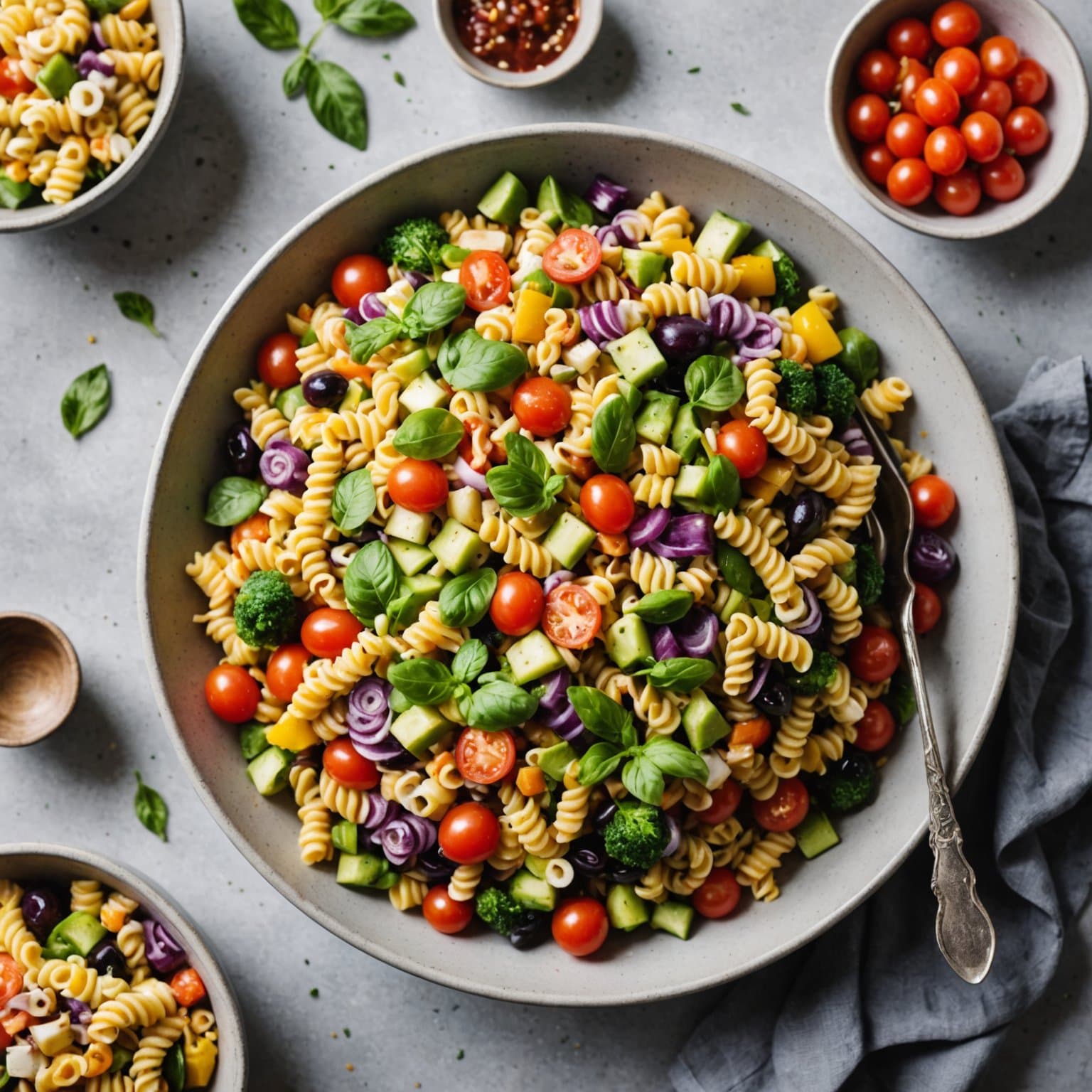 Regnbuepasta-salat II