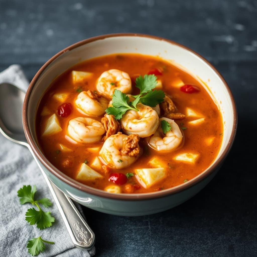 Rekesuppe med tortilla