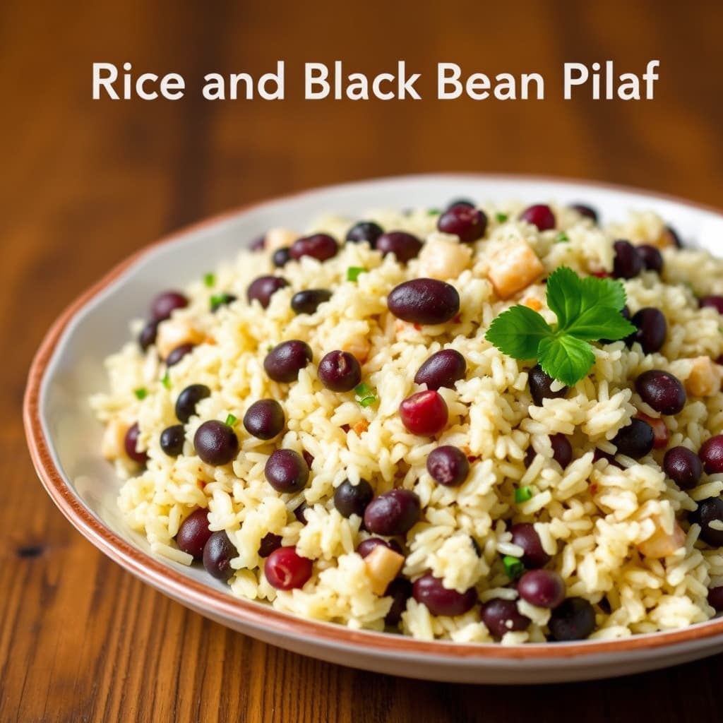 Ris- og svartbønnepilaf