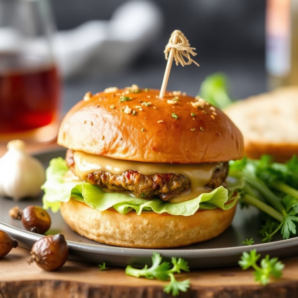 Ristet hvitløksburger