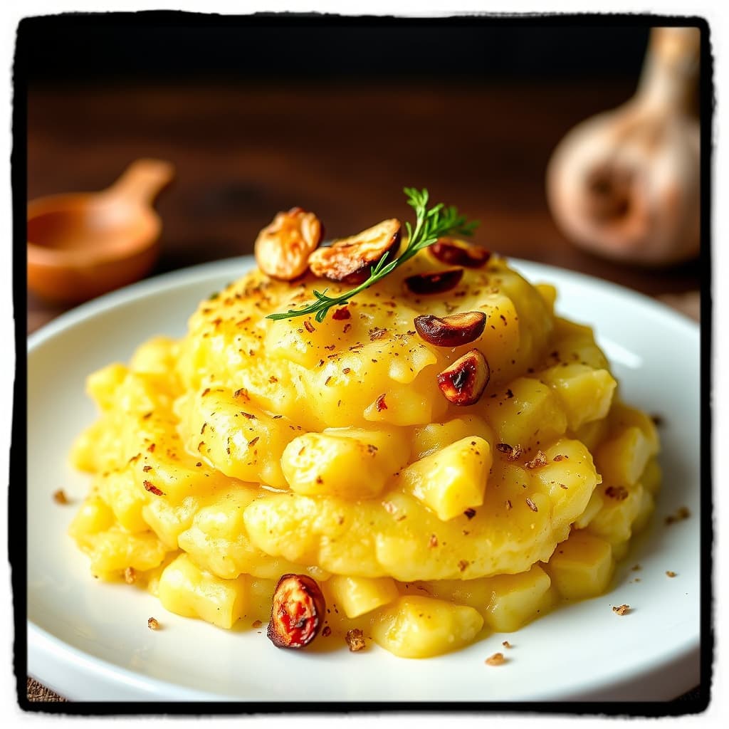 Ristet hvitløkspolenta