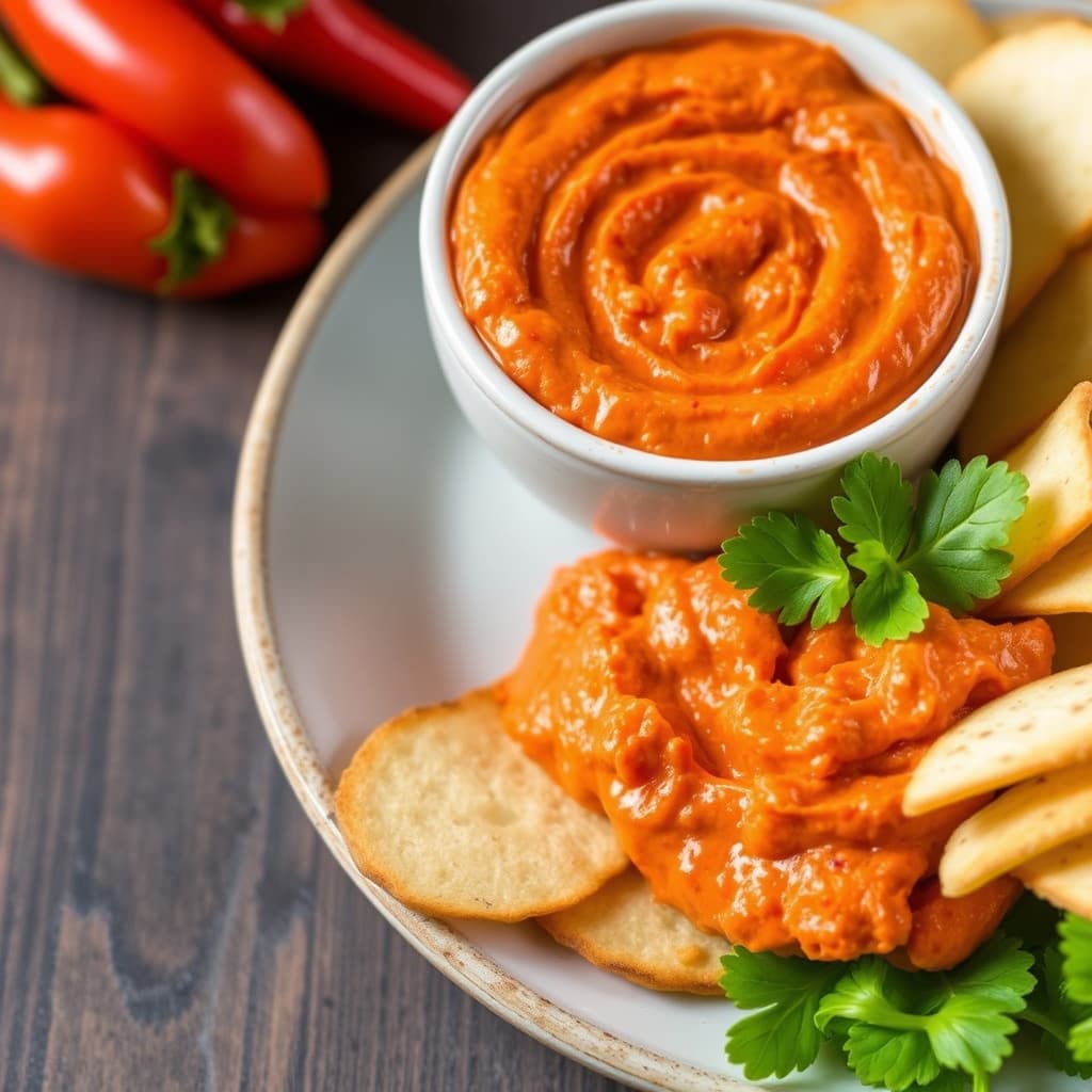 Ristet rød paprikadip