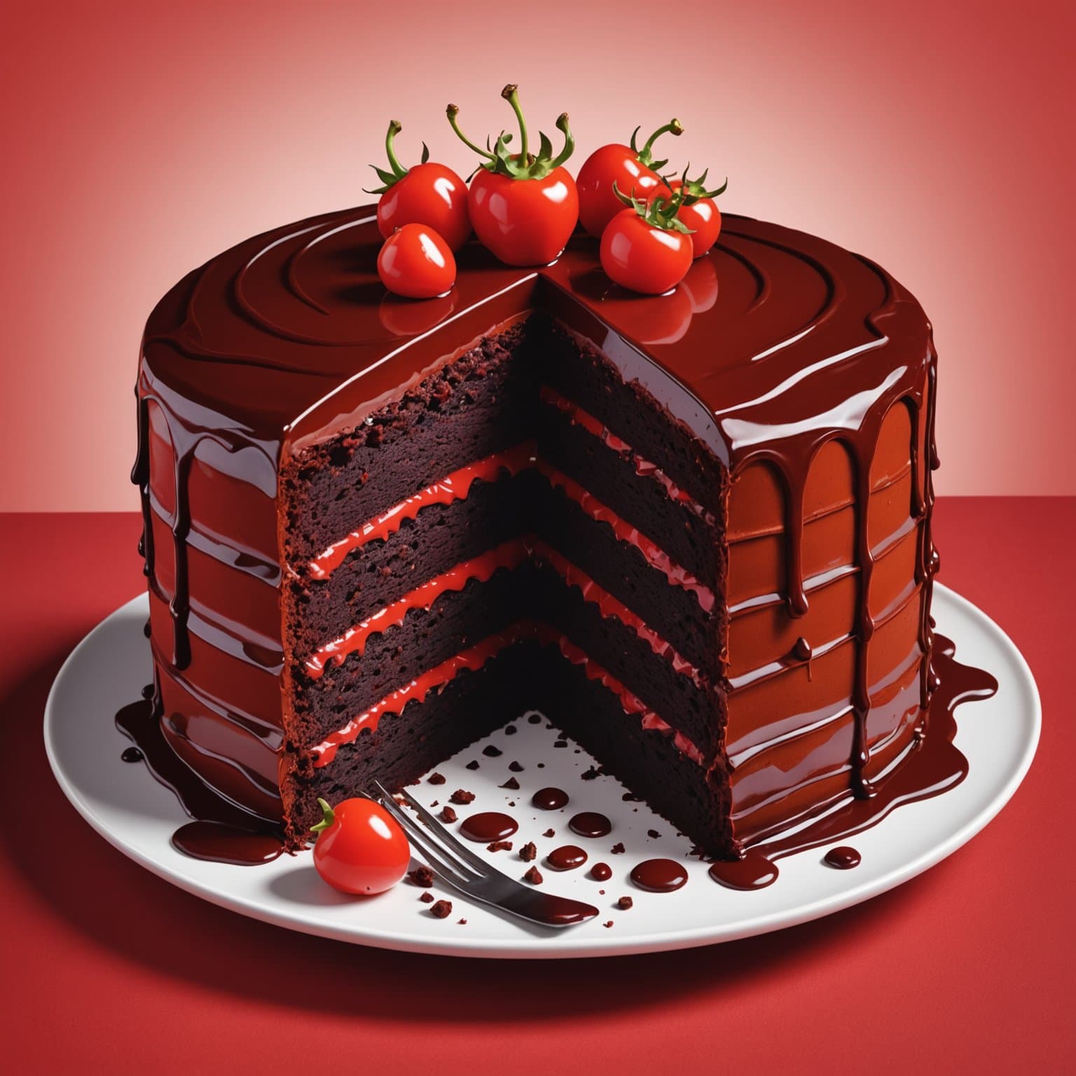 Rød djevels matkake