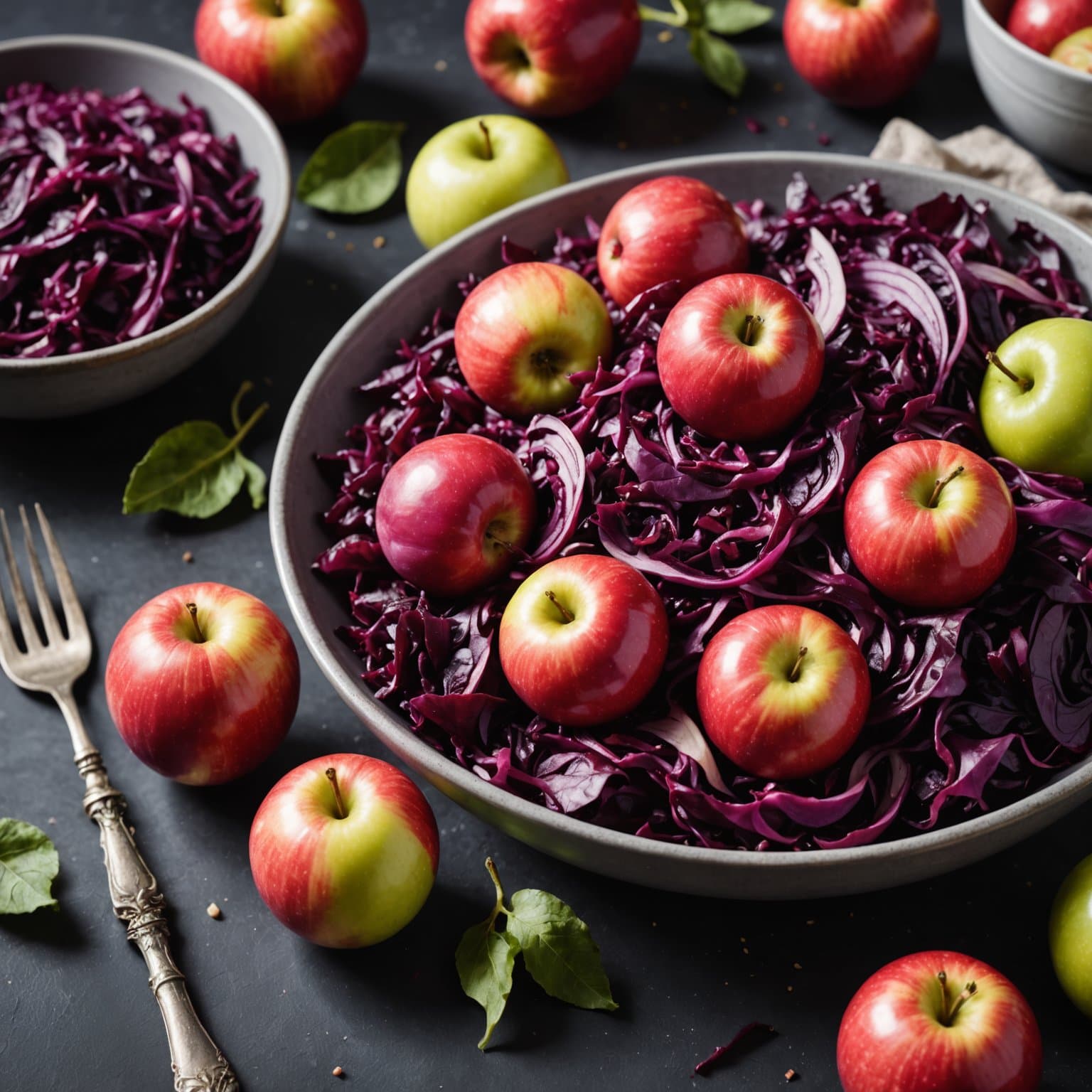 Rødkål og epler