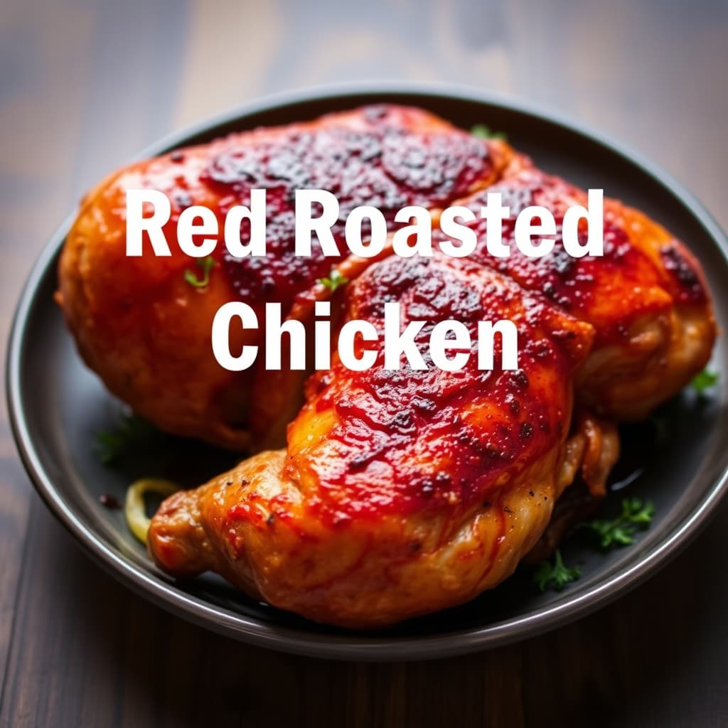 Rødt stekt kylling