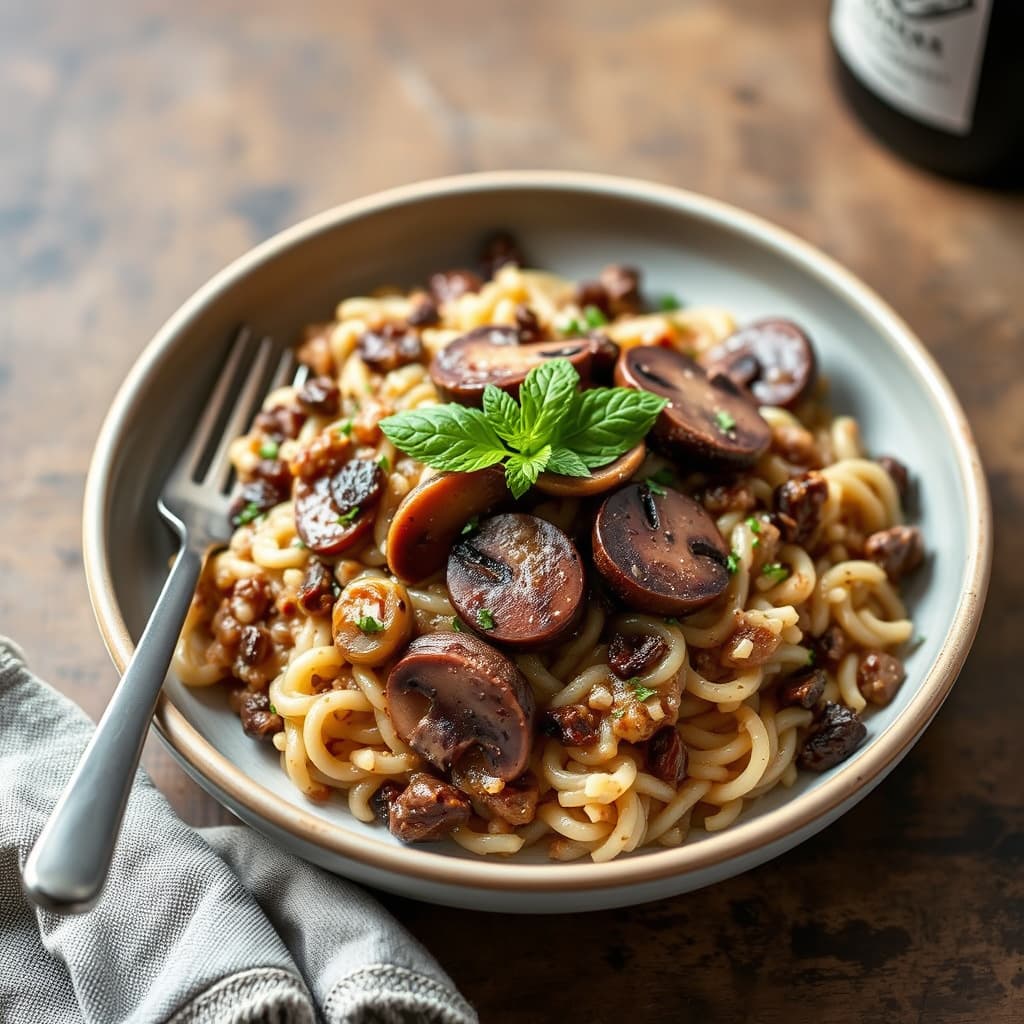 Rødvin- og sopprisotto