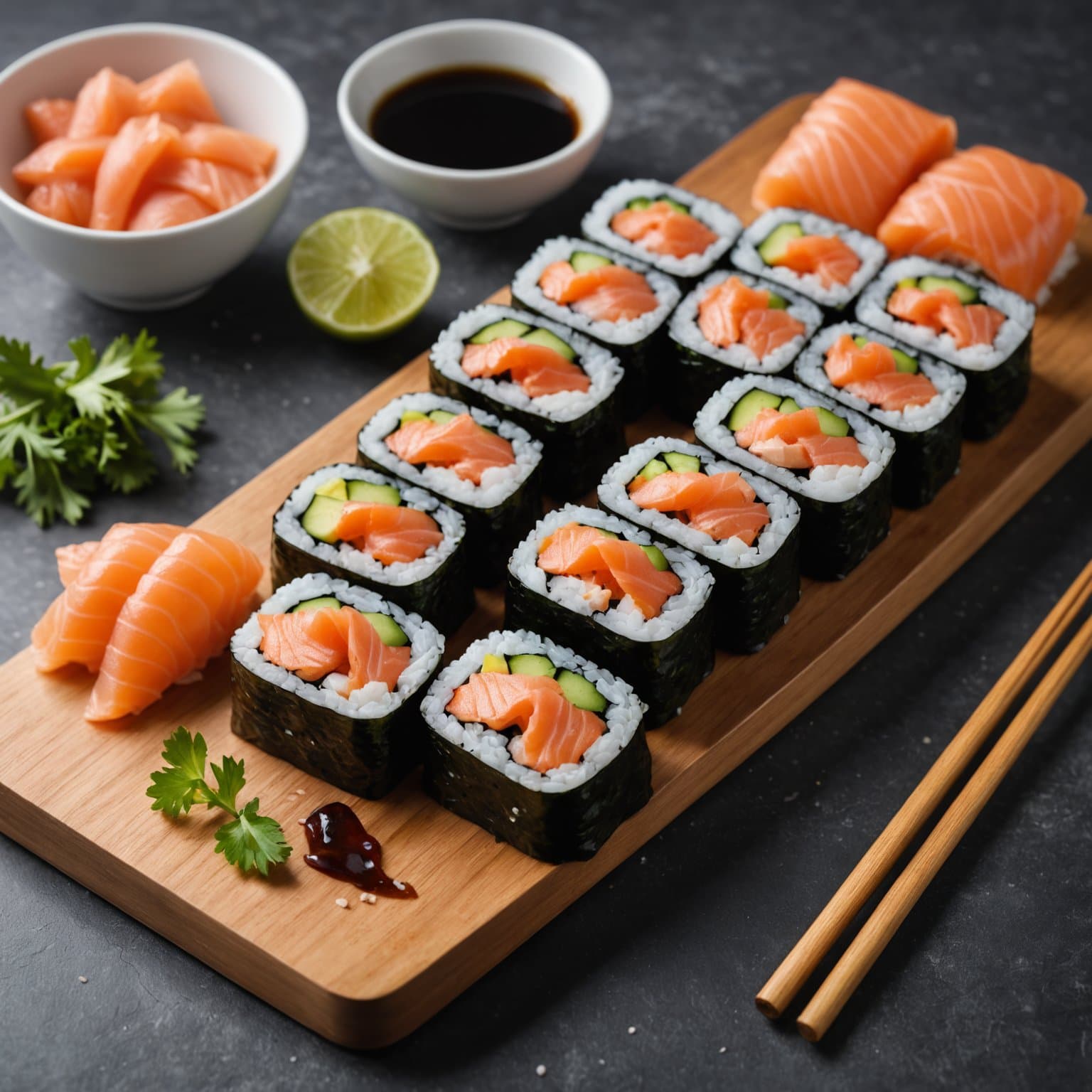 Røkelaks-sushi rull