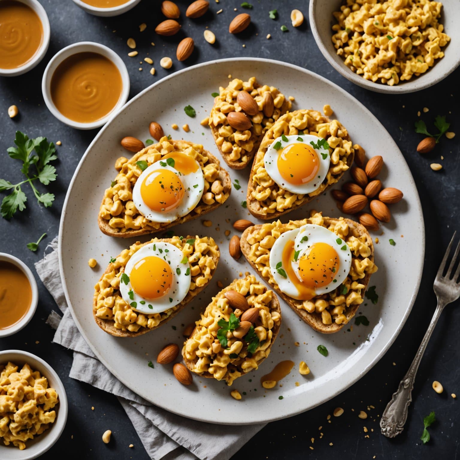 Rørte peanøttsmøregg