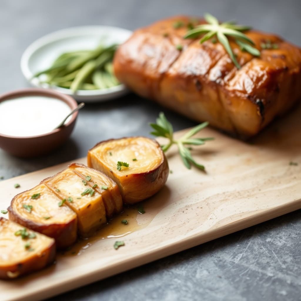 Sage- og løkstekt ("roast")