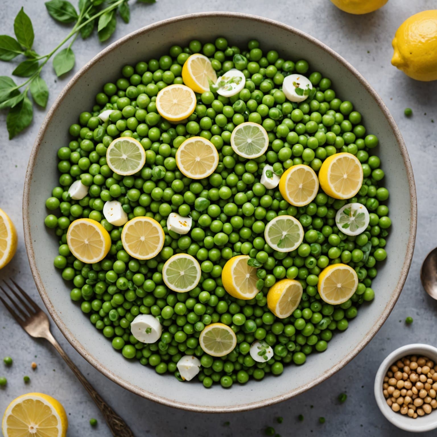 Sitron- og ertesalat