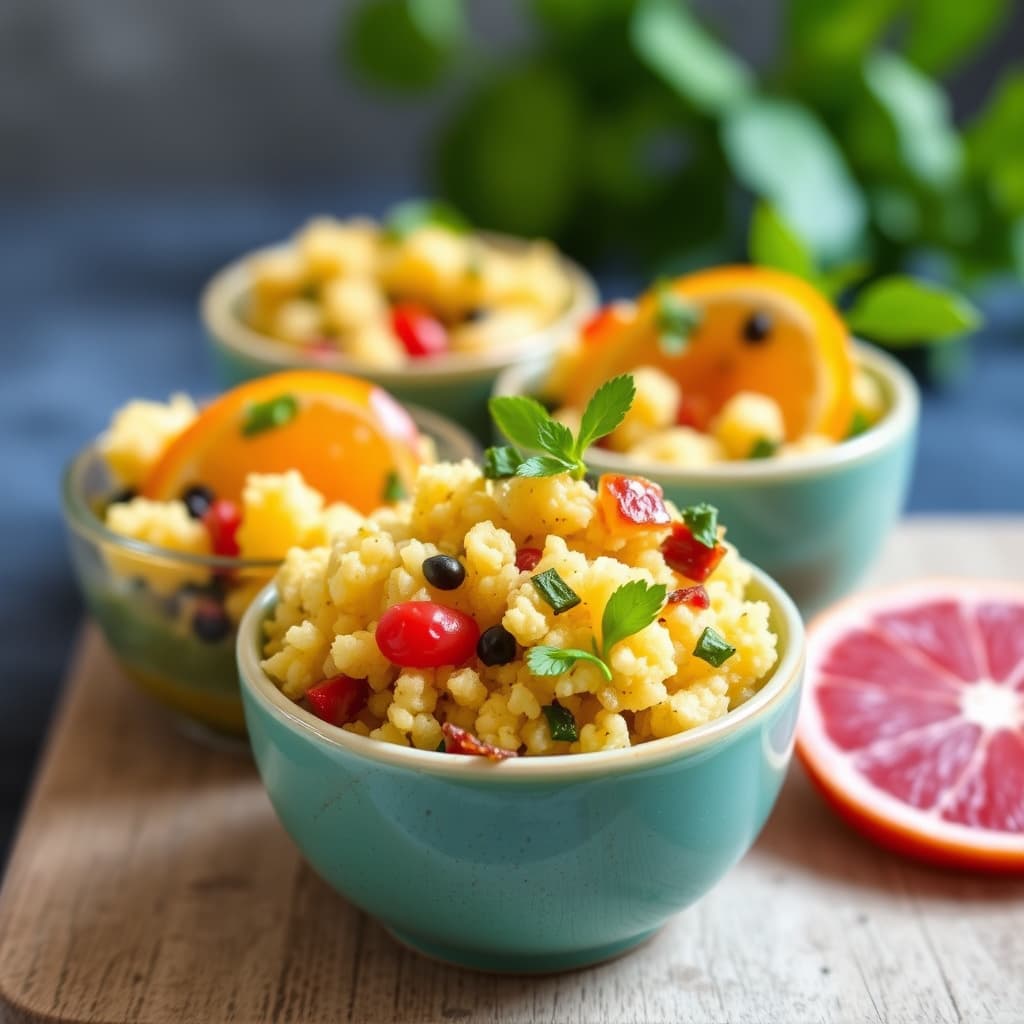 Sitrus couscous-kopper