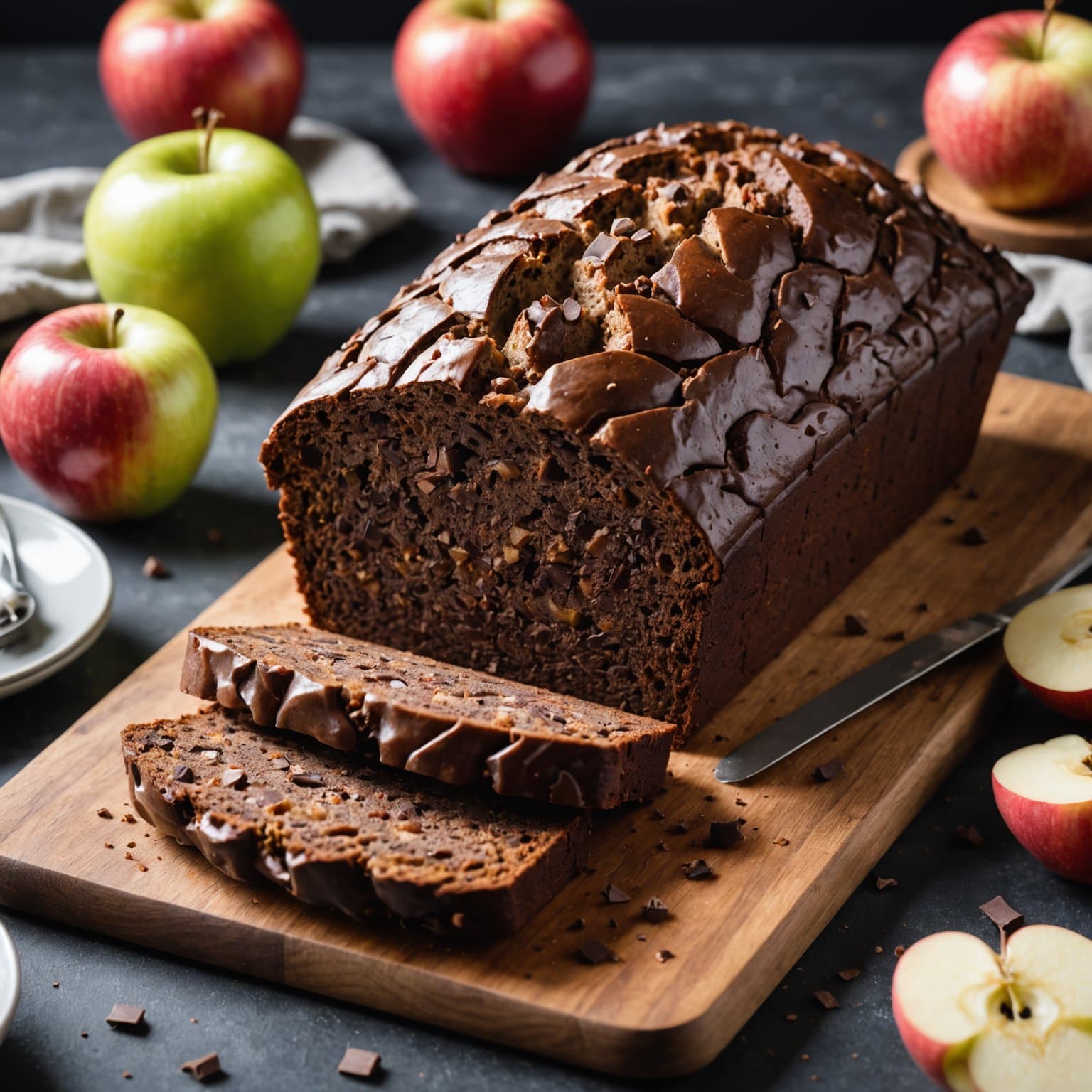 Sjokolade- og eplebrød