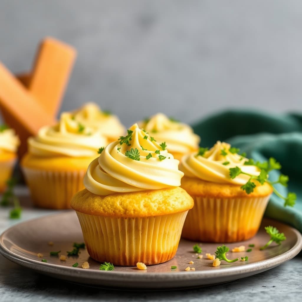 Skarpe cheddarcupcakes