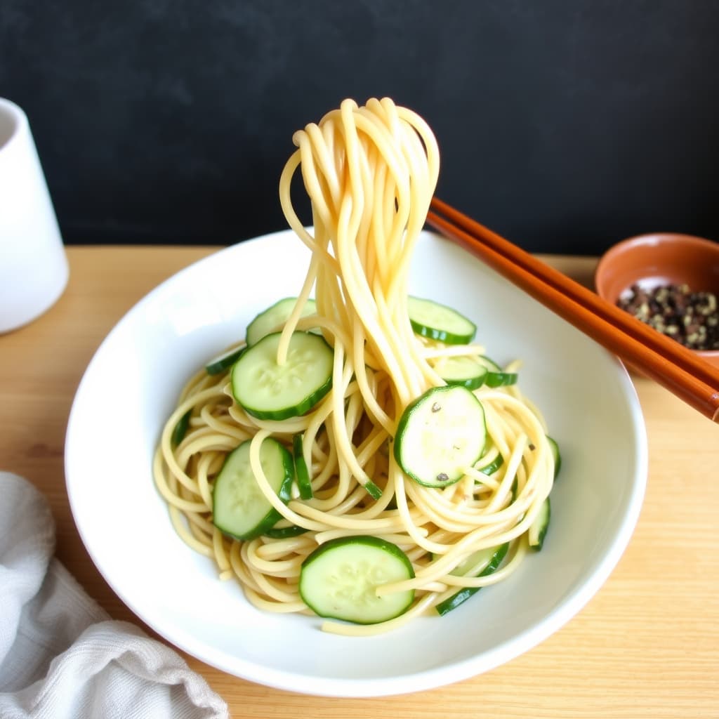 Soba-nudler med agurk