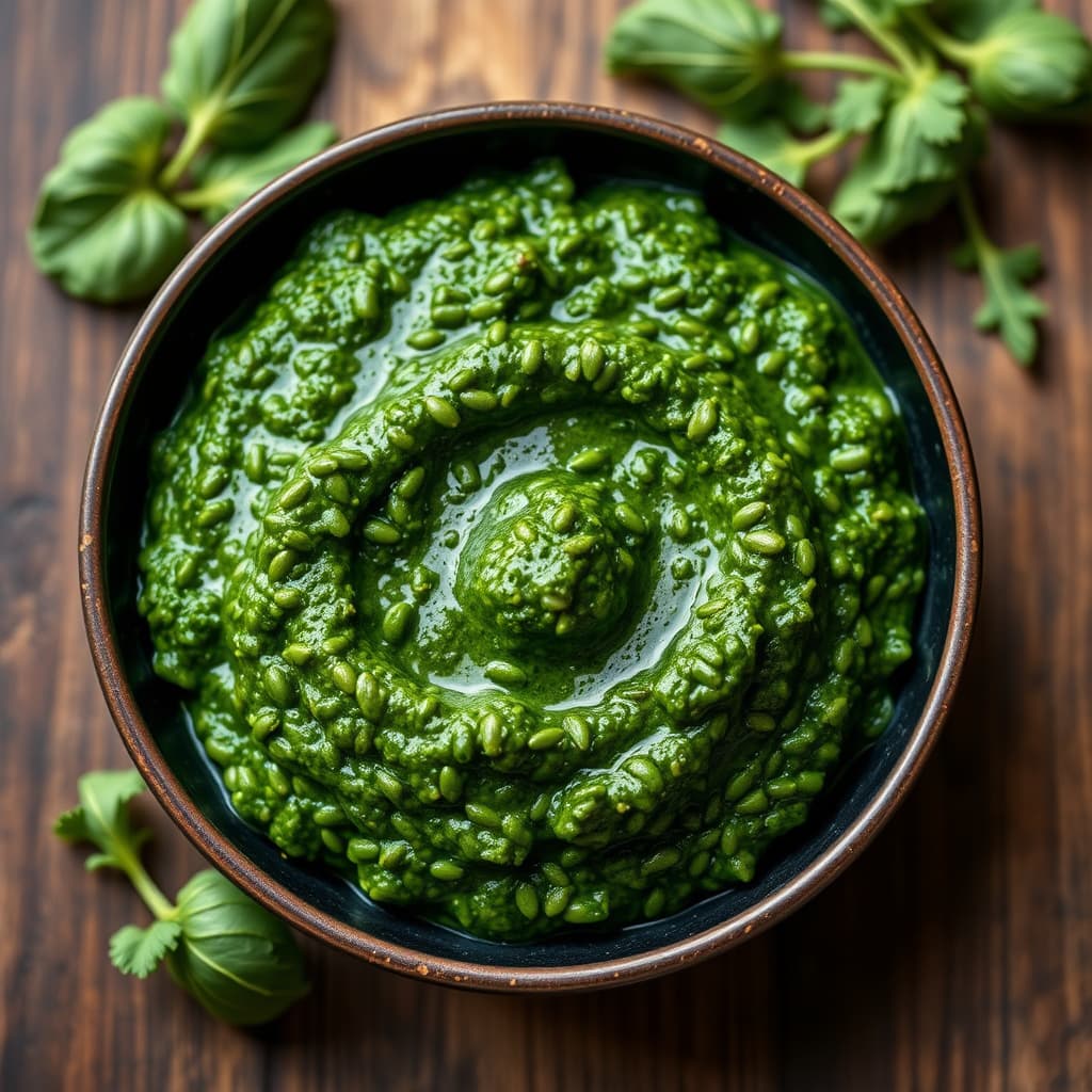 Spinat- og ruccolapesto