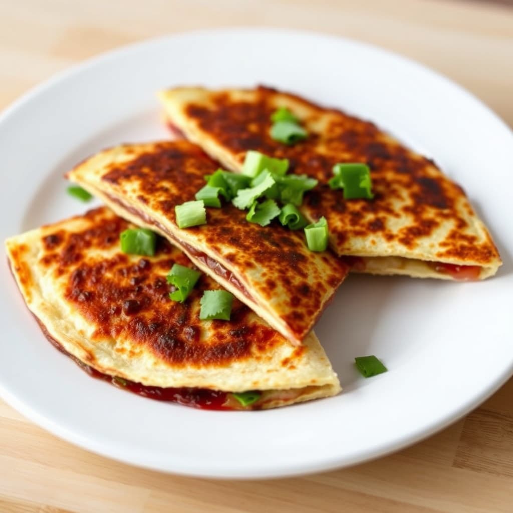 Sprø åpne quesadillas