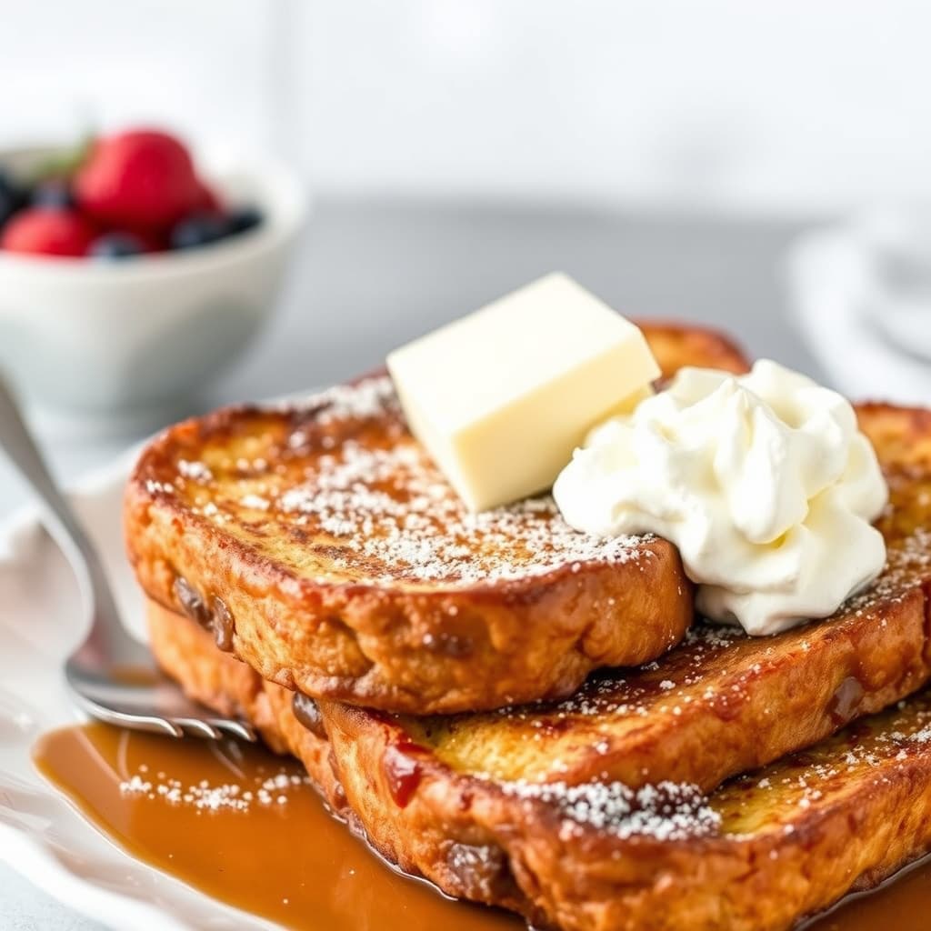 Sprø bakt fransk toast