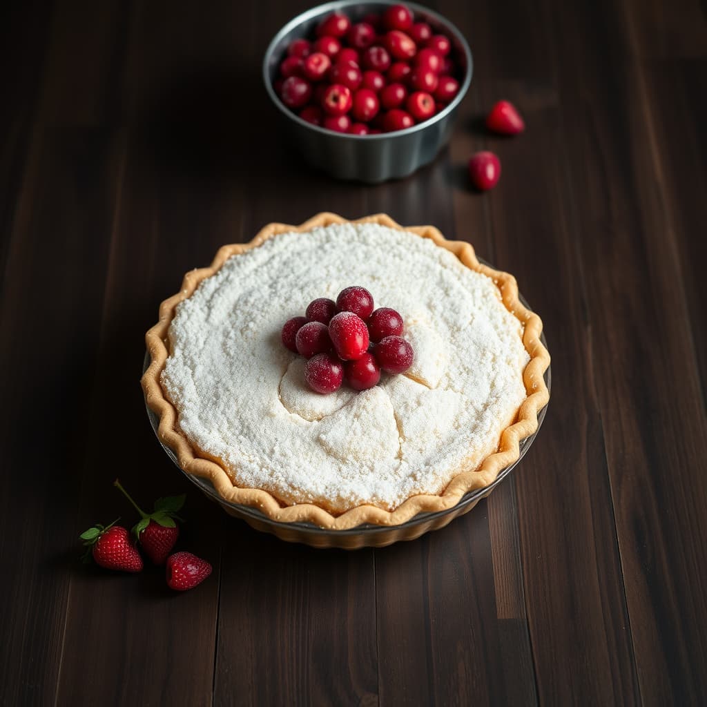 Sukker- og tranebærpai