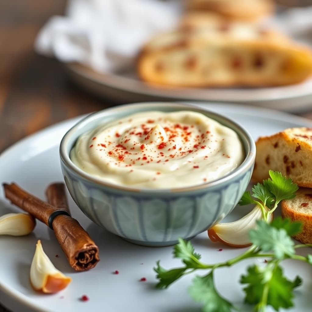 Sumac-hvitløkmajones