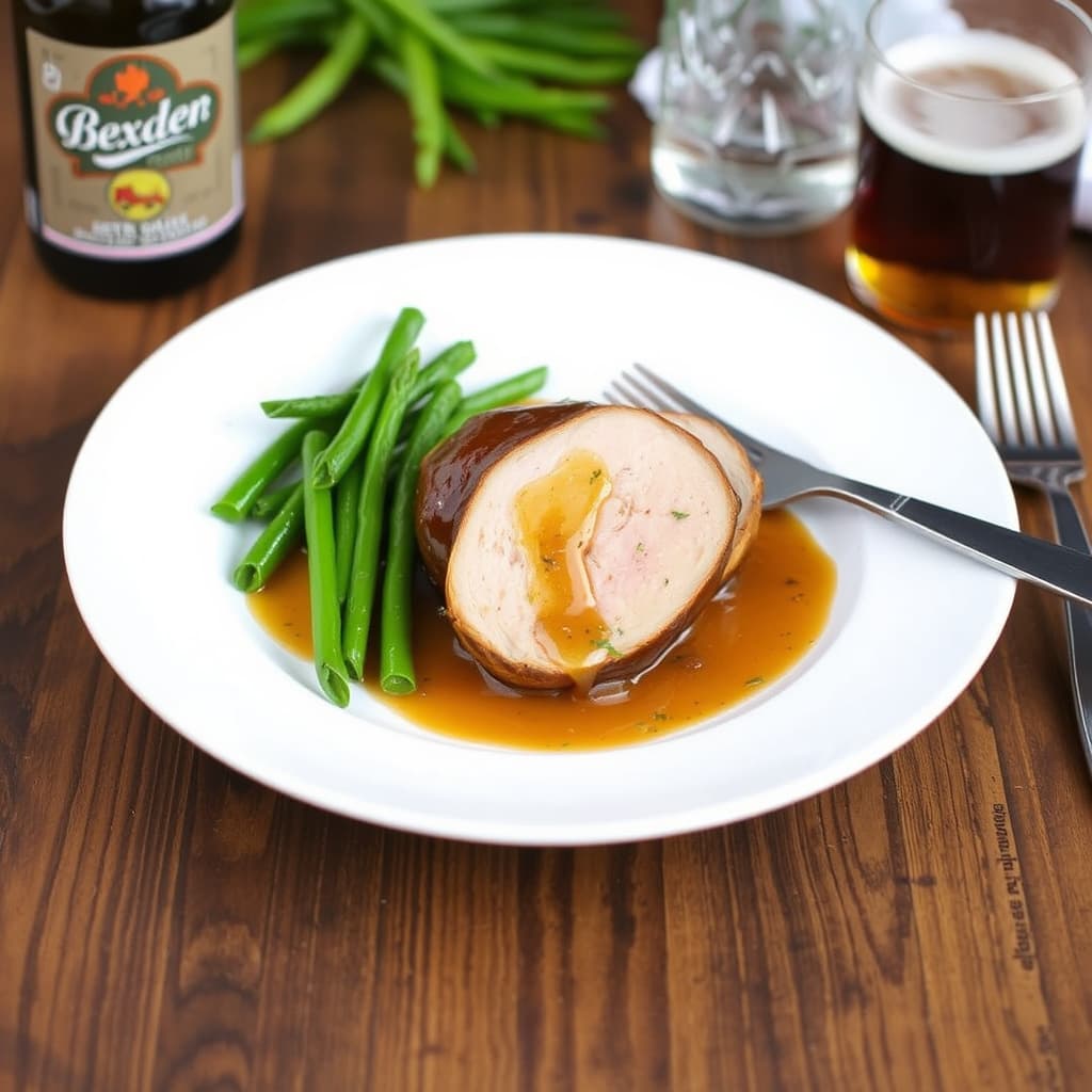 Svinefilet med ølsaus