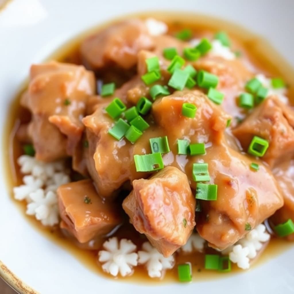 Svinekjøtt med løksaus