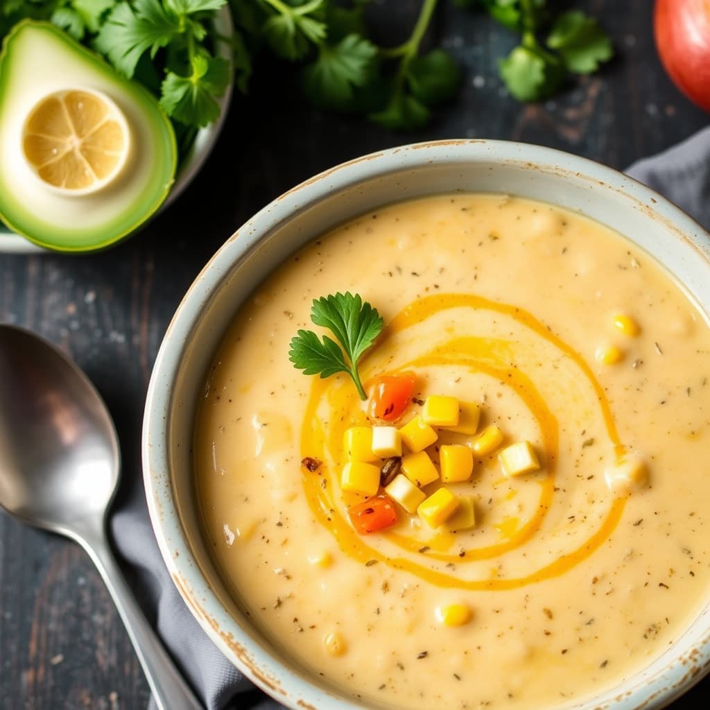 Thailandsk mais-suppe