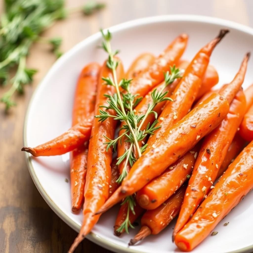 Timianbakte gulrøtter