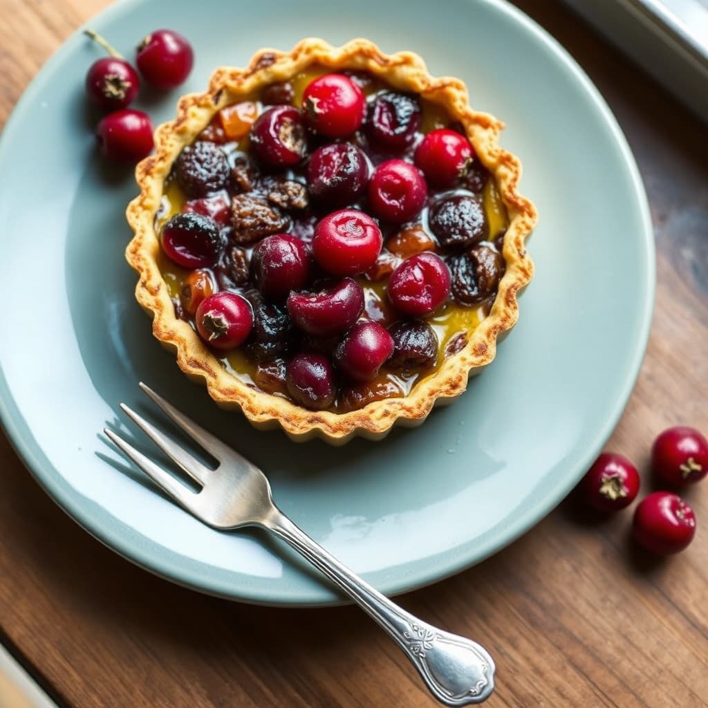 Tranebær- og rosinpai