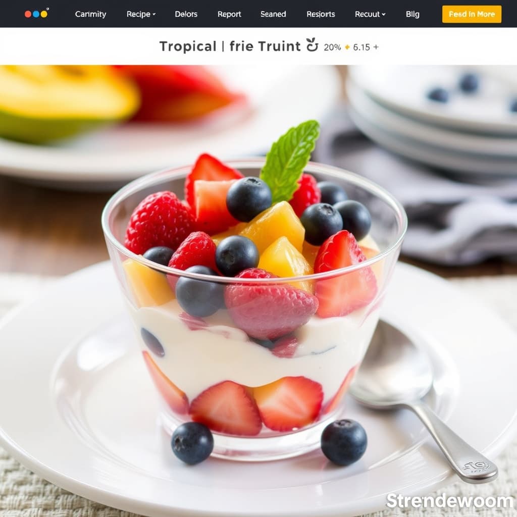 Tropisk frukt-dessert