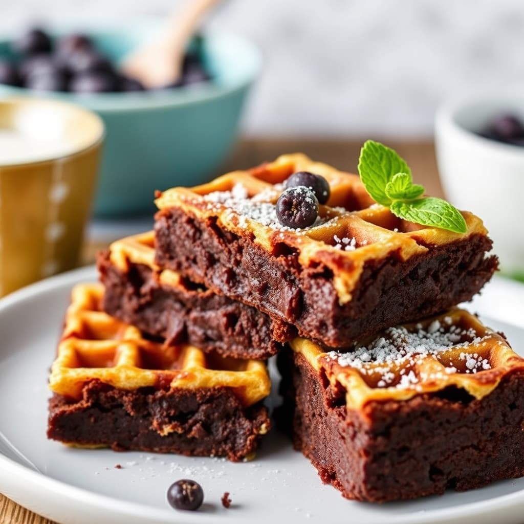 Vaffelbrownies