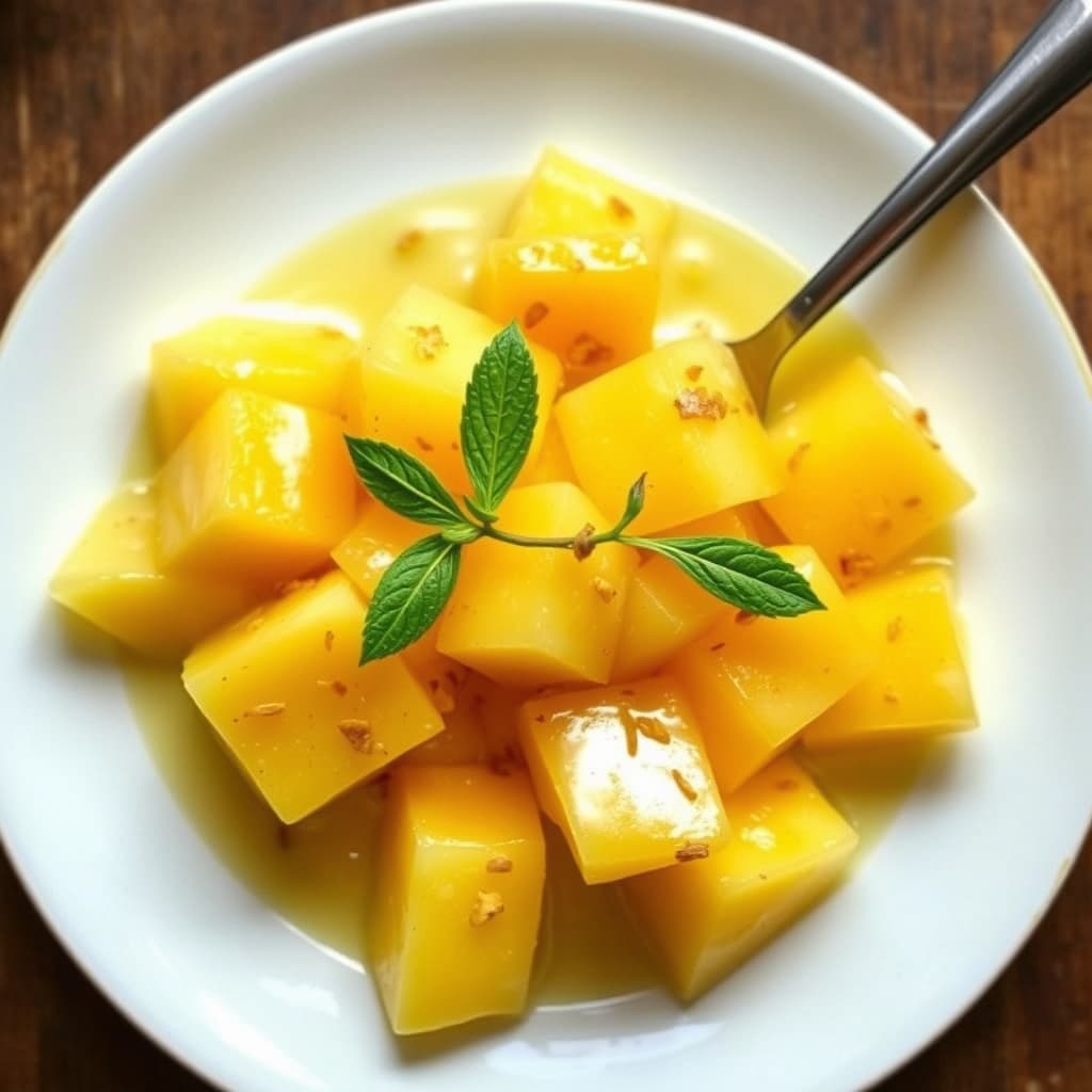 Vanilje-pochert ananas