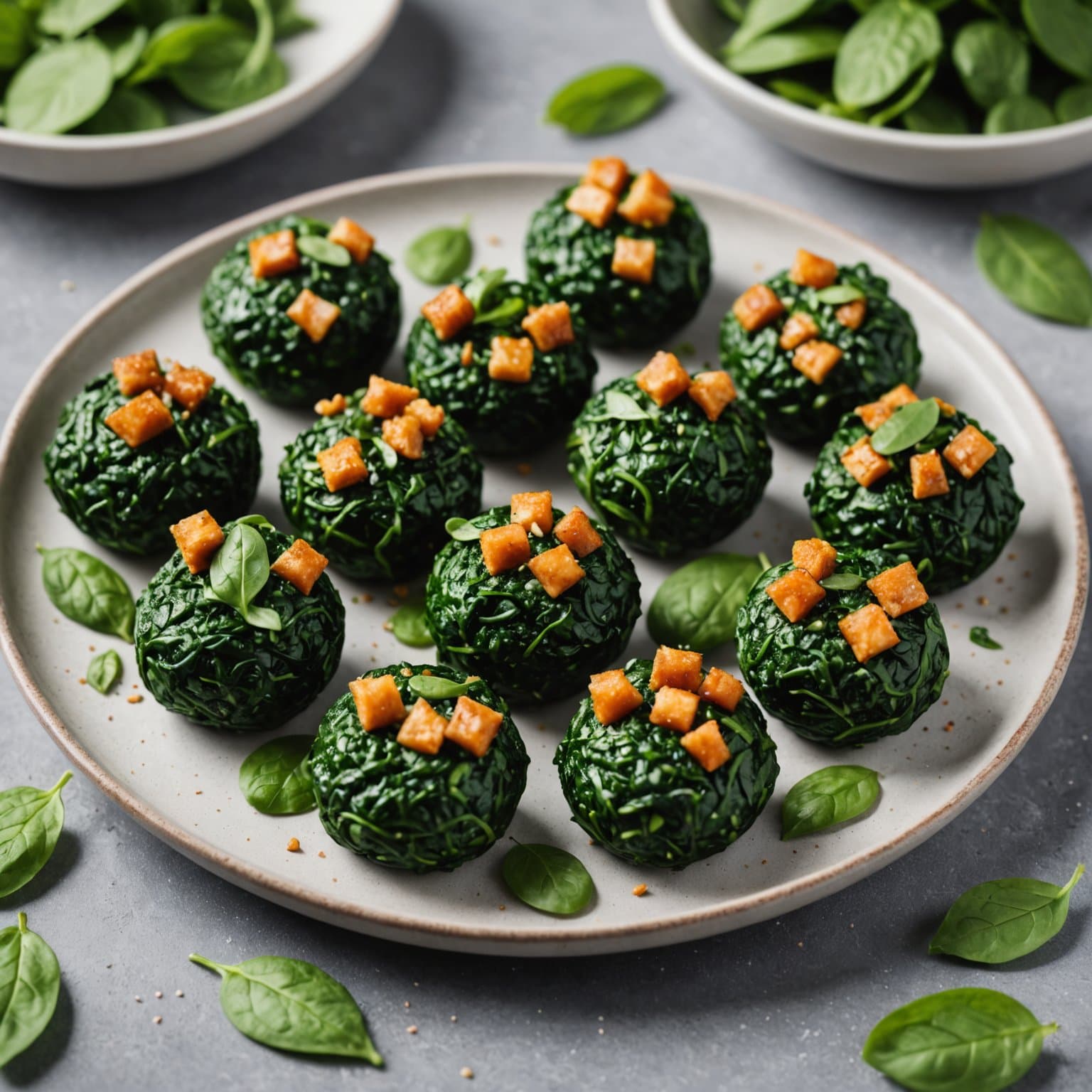 Veganske spinatbiter