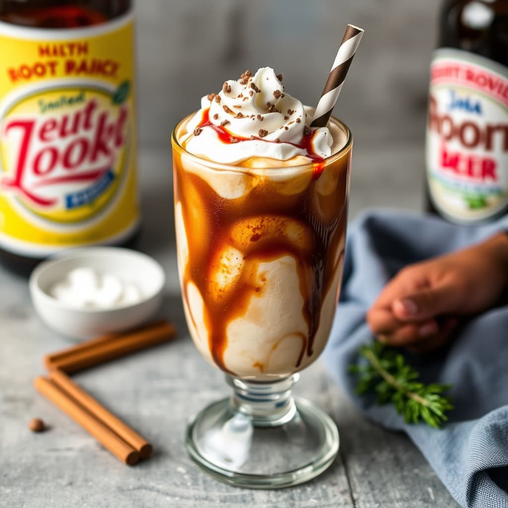 Voksen root beer float