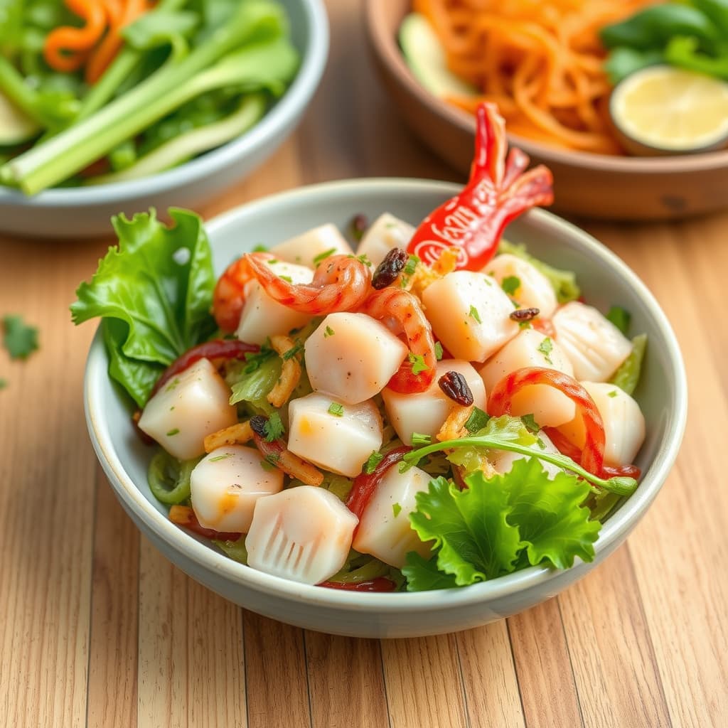 Wasabi sjømat salat