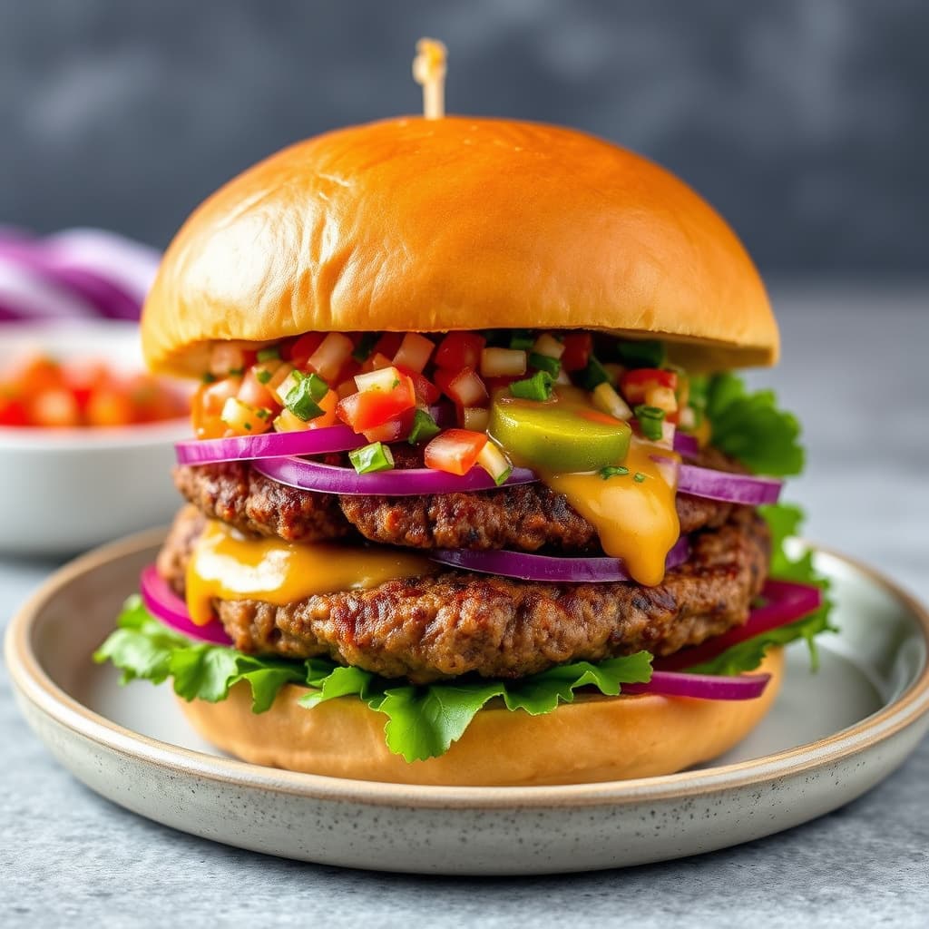Zesty Salsa Burgers