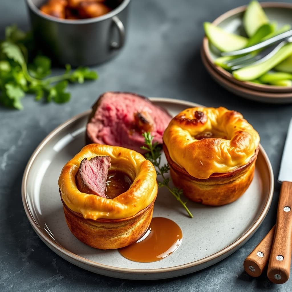 2 for Tea: Enkelt Yorkshire-pudding med sjeldent stekt oksebryst