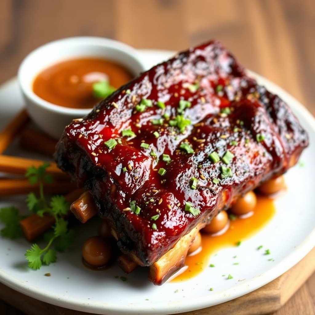 7-Spice hvitløk BBQ kortreiste ribbe