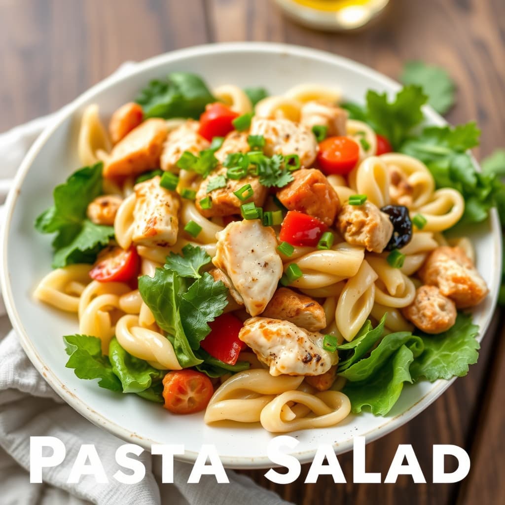 Asiatisk kyllingsalat med pasta