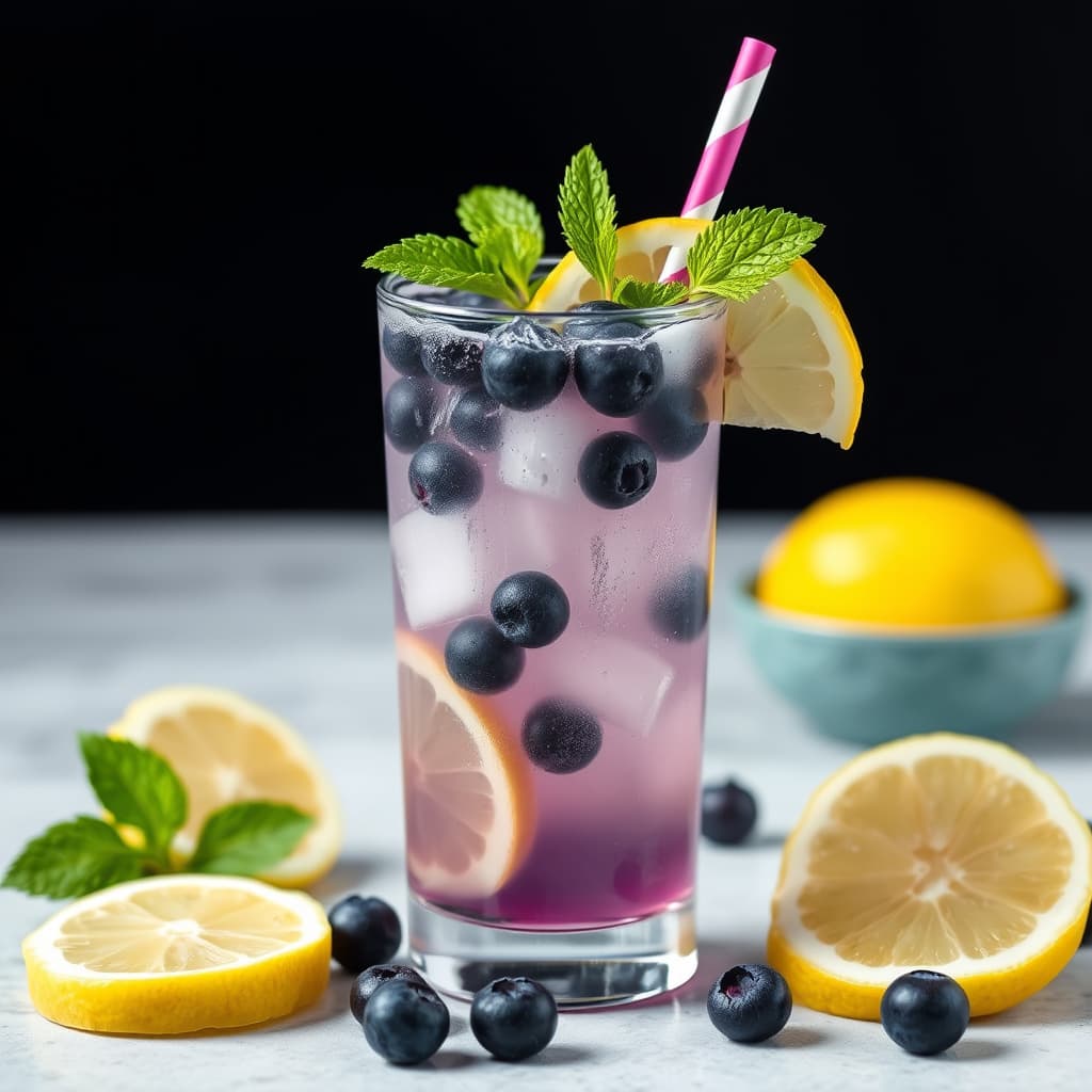 Blåbærlemonade
