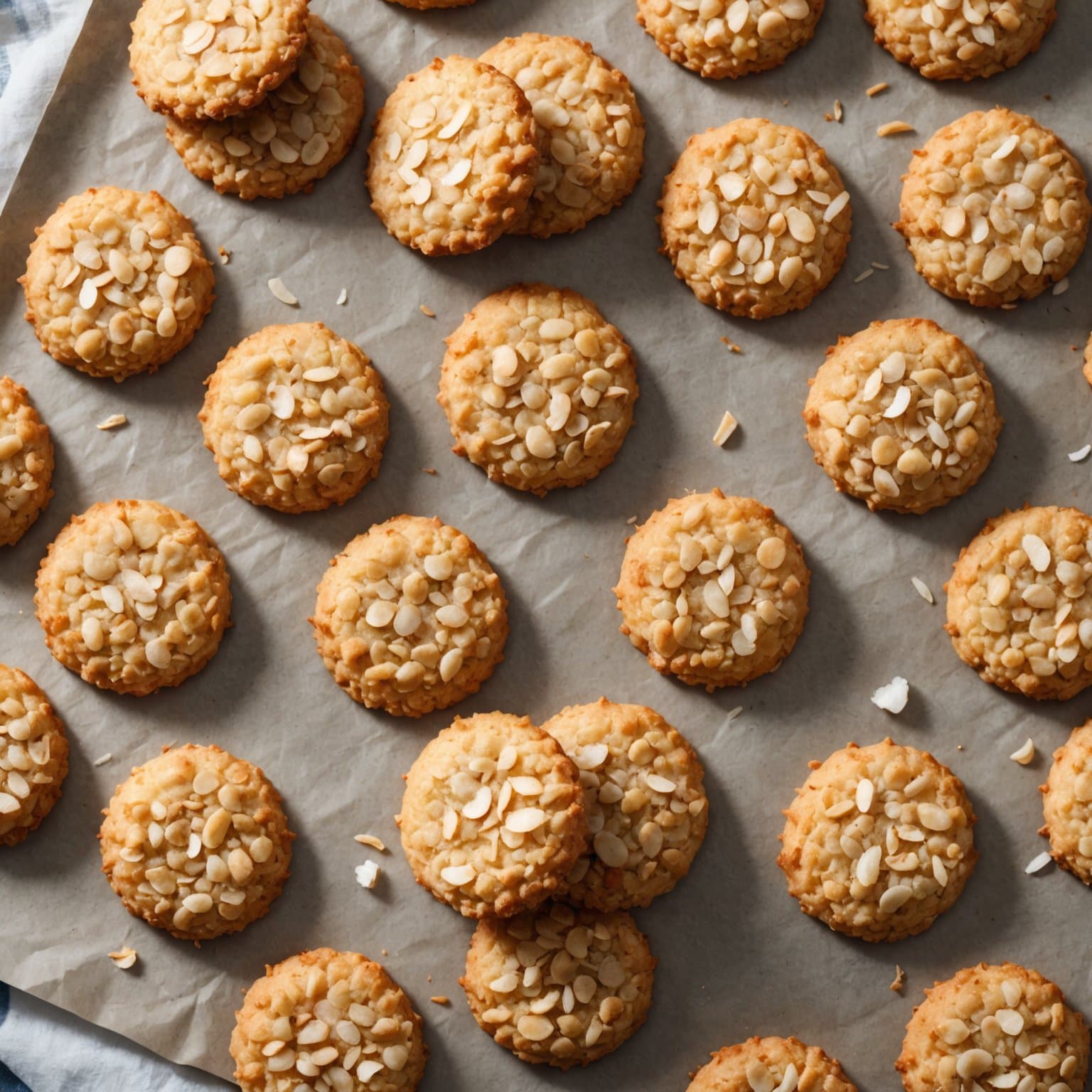 Chewy Crispy Coconut Cookies