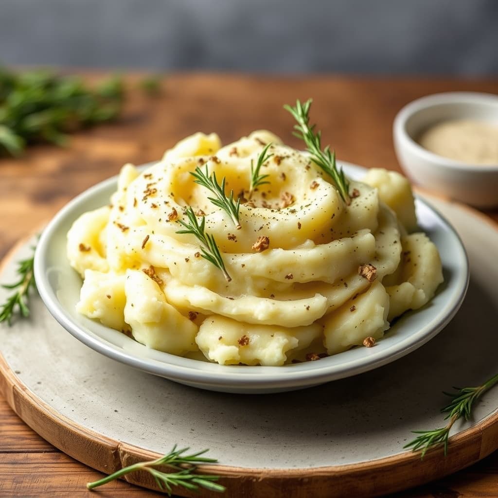 Rosmarinmos med potetmos
