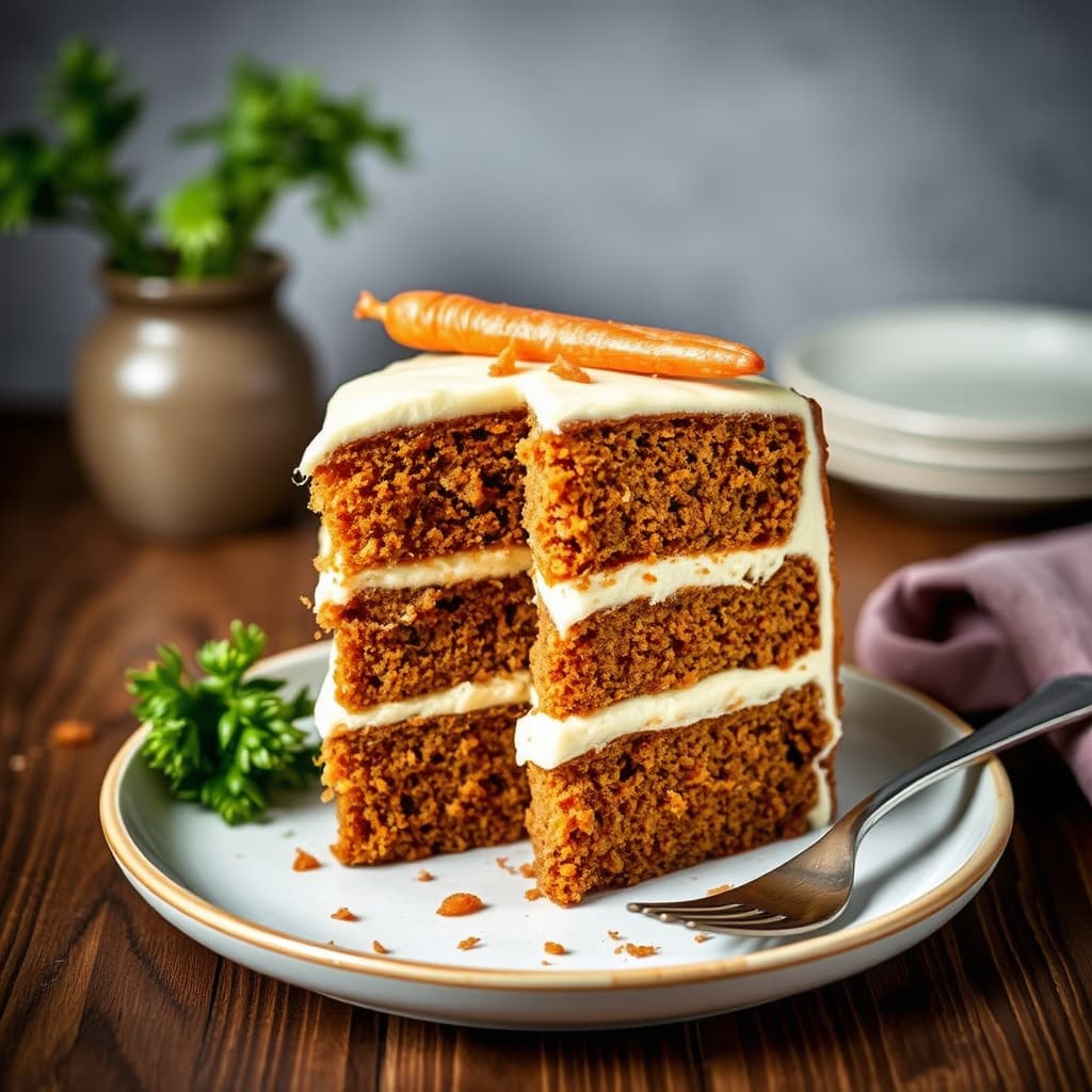 Trefarget gulrotkake