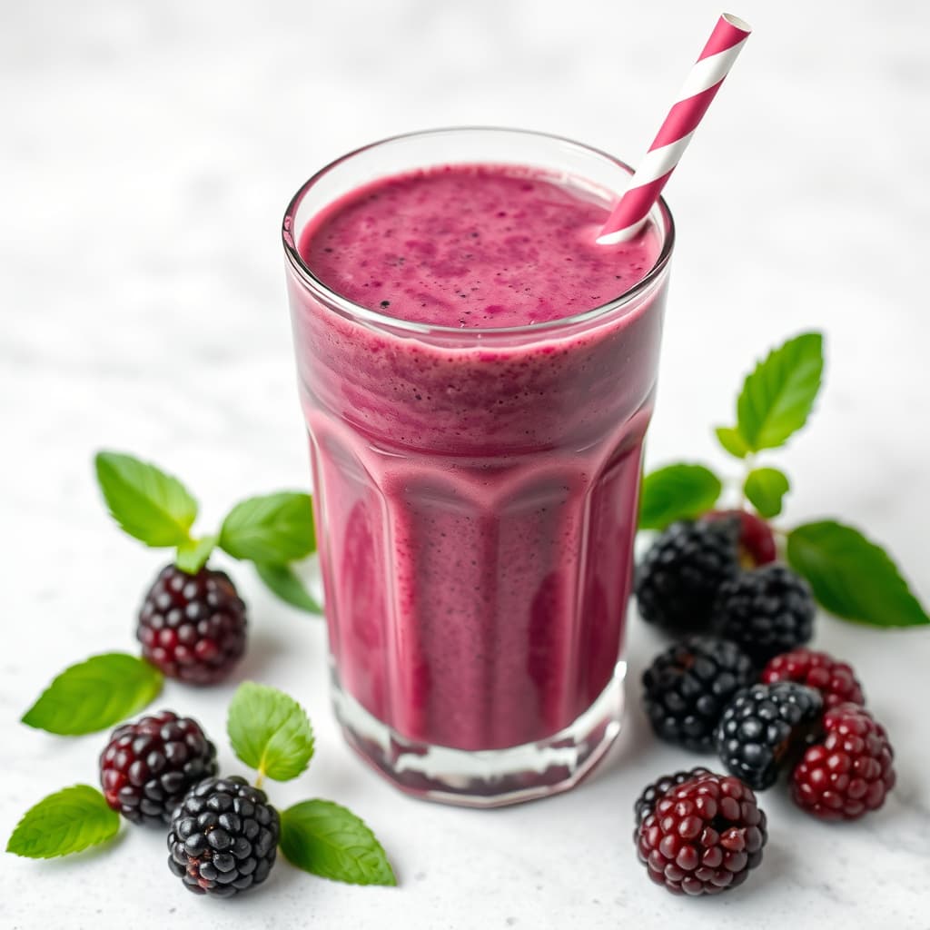 Acai-, bjørnebær- og kakaosmoothie