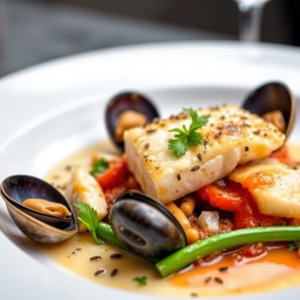 "Acqua Pazza" med sjøkreps og blåskjell