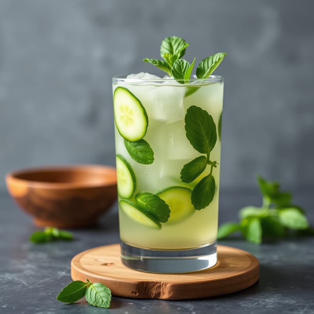 Agurk- og basilikum-agua fresca