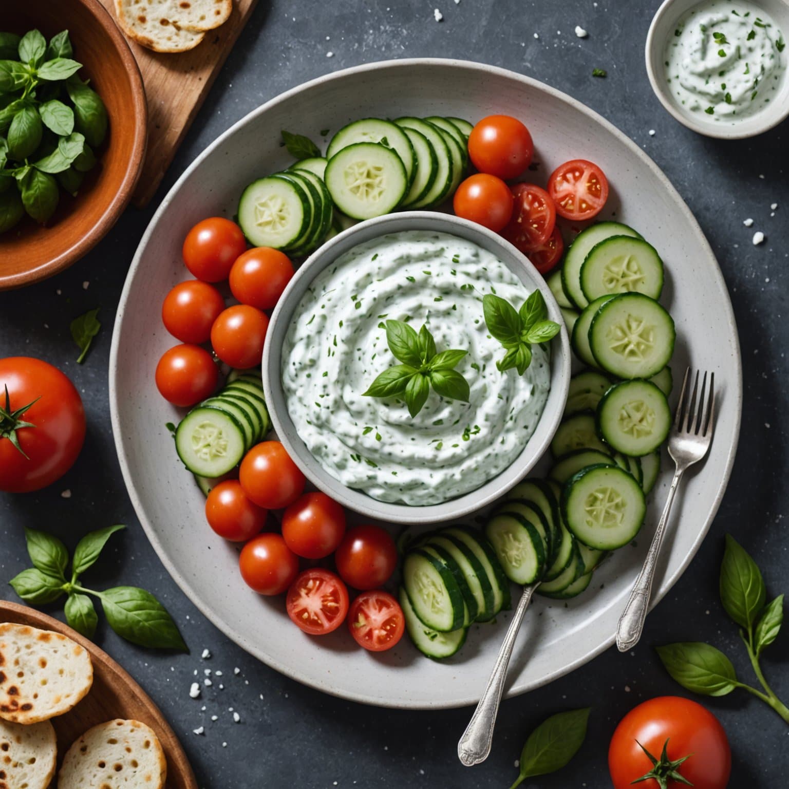 Agurk- og tomattzatziki