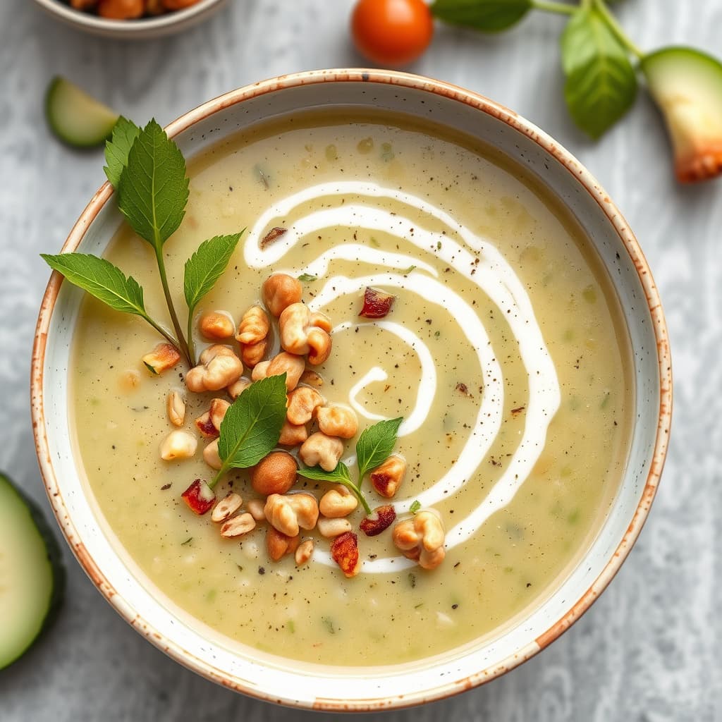 Agurksuppe med valnøtter
