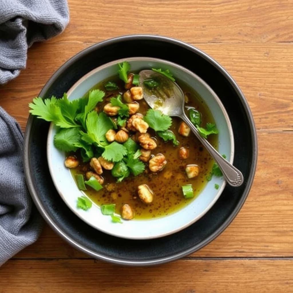 Alderstyrket sherry- og valnøttvinaigrette